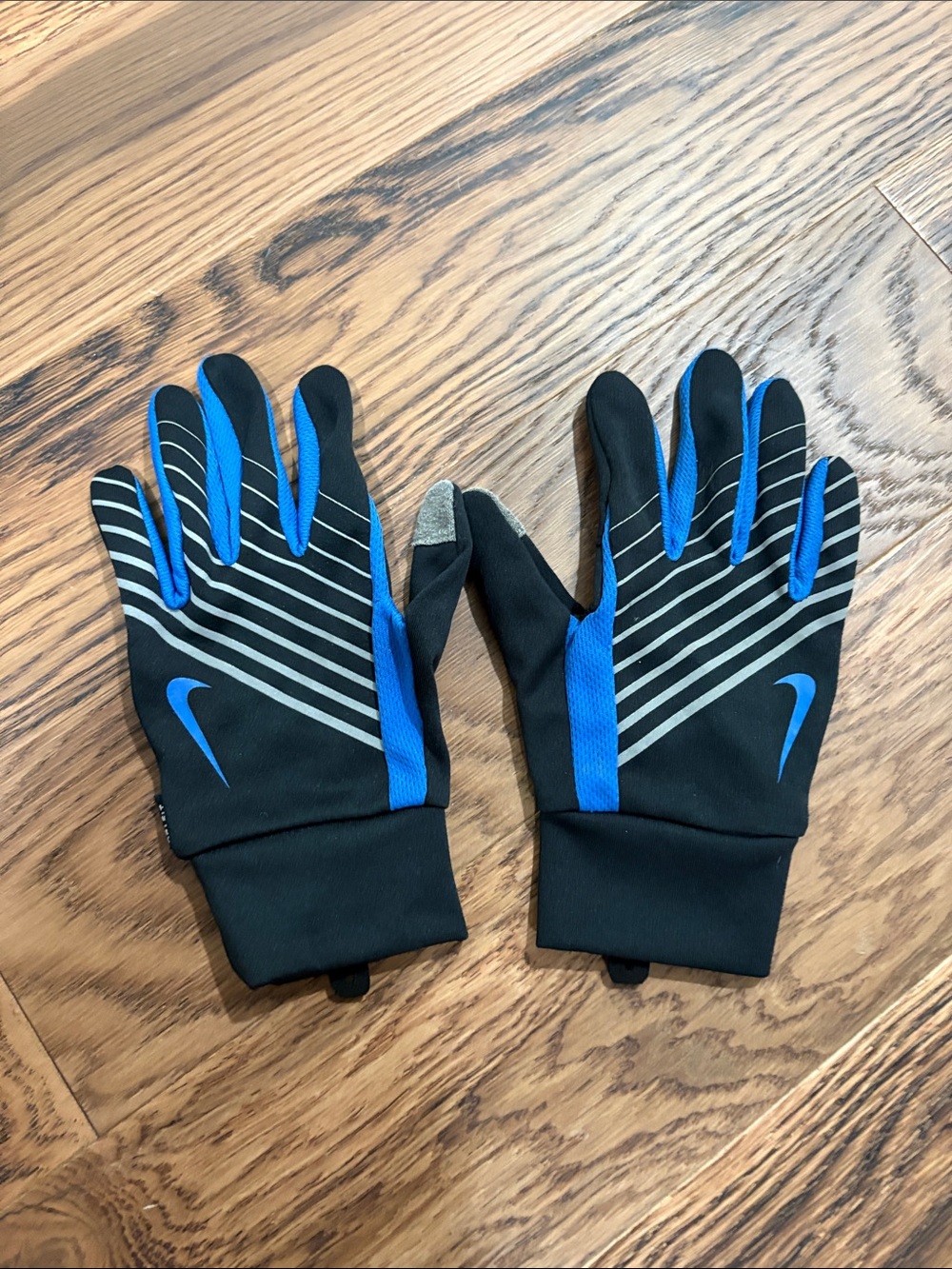 Nike Men’s/Women’s Black & Royal Blue Running Gloves
